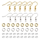 80 pièces 2 crochets de boucle d'oreille en fer de couleur DIY-FS0004-37-1