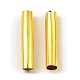 真鍮製チューブビーズ  カーブチューブ  ミックスカラー  25x5mm  穴：4.5mm KK-D040-12-3
