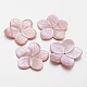 Plum Blossom Flower Natural Pink Shell Beads SSHEL-I013-14-1
