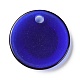 青いナザールボンジュウ樹脂ペンダント  半透明のラッキーアイチャーム  フラットラウンド  39.5x7.8mm  穴：5.2mm CRES-D012-01C-2