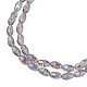 Chapelets de perles en verre transparent électrolytique EGLA-N002-35-4