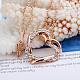 Valentine Ideal Gift Trendy Real Rose Gold Plated Eco-Friendly Tin Alloy Czech Rhinestone Heart To Heart Pendant Necklaces NJEW-BB13781-RG-2