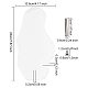 透明アクリル スラント バック イヤリング ディスプレイ スタンド  イヤリング収納用ジュエリーオーガナイザーホルダー  透明  20x10.6x0.3cm  穴：2mm EDIS-WH0016-046-2