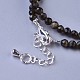Natural Golden Sheen Obsidian Beaded Necklaces NJEW-K114-B-A19-3