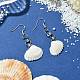 Nautural Shell Dangle Earrings EJEW-JE05655-2
