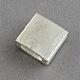 Square Brass Grade A Rhinestone Slide Charms KK-S127-39-2