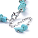 Bracelets turquoise synthétique X-BJEW-JB04489-05-3