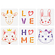 6Pcs 6 Styles Hexagon PET Hollow Out Drawing Painting Stencils DIY-WH0394-0038-1