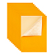 ジュエリー植毛織物  自己粘着性の布地  オレンジ  40x28.9~29cm  12シート/セット TOOL-BC0001-75X-4