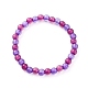 Bracelets extensibles en perles rondes acryliques transparentes pour enfants BJEW-JB06505-2