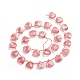 Chapelets de perles en verre de quartz de cerise G-E560-O01-2
