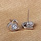 925 Sterling Silber Ohrstecker EJEW-BB43886-A-3
