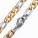 304 Stainless Steel Figaro Chain Necklaces NJEW-H445-20GP-2