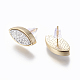 Brass Stud Earrings EJEW-J098-CG-3