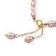 Natürliche kultivierte Süßwasserperlen Perlen Armbänder BJEW-JB05325-02-3
