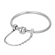 TINYSAND Sterling Silver Tinysand Safety Chain European Bracelets TS-BS002-S-20-1