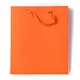 長方形の紙袋  ハンドル付き  ギフトバッグやショッピングバッグ用  レッドオレンジ  33x28x0.6cm CARB-F007-03G-2