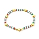 Handmade Polymer Clay Beads Stretch Bracelets Sets BJEW-JB06353-4