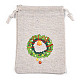 Christmas Cotton Cloth Storage Pouches ABAG-M004-02C-2