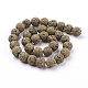 Vacuum Plating Electroplated Natural Lava Rock Beads Strands G-K259-58-12mm-08-2