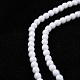Synthétiques agate perles blanches de brins G-D419-4mm-01-3