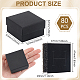 正方形の紙製リング収納ボックス  結婚式の記念品のギフトボックス  賛成ボックス  ブラック  5.2x5.2x3.2cm CON-WH0098-10-2