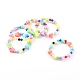 Set di braccialetti acrilici per bambini BJEW-JB06116-1