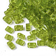 2ホールガラスシードビーズ  透明色  長方形  黄緑  4.5~5.5x2x2~2.5mm  穴：0.5~0.8mm SEED-T003-01B-07-1