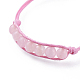 Bracelets réglables en quartz tressé de quartz rose naturel BJEW-JB04560-01-2