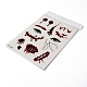 9 pièces 9 style halloween clown horreur amovible tatouages temporaires papier visage autocollants AJEW-G048-05-4