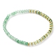 Gefärbte Unterlegscheibe natürliche Malaysia Jade Perlen Stretch Armbänder BJEW-JB05806-2