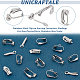Unicraftale 50 pz 5 stile 201 e 304 convertitori per orecchini a clip in acciaio inossidabile STAS-UN0038-19-5