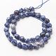 Brins de perles de jaspe de tache bleue naturelle G-P214-21-10mm-2
