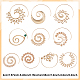 Anattasoul 9 пара 9 стильных спиральных вихревых и лотосовых и листьев и подсолнуховых сплавов висячие серьги для женщин EJEW-AN0002-75-2