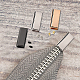 GORGECRAFT 3 Colors 12PCS Belt Tip with Screw Belt Buckle End Tip Webbing Tip Strap End Caps with Iron Screws for Webbing Belt Belt Clip Repair Belt Ending DIY Sewing Craft (Mixed Color) FIND-GF0002-99-6