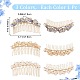 CRASPIRE Bride Wedding Glass Hair Side Comb Colorful Crystal Bridal Hair Combs 3 Colors Crystal Hair Pieces Daily Hair Accessories for Women OHAR-CP0001-03-2