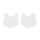 猫の形をしたペーパーイヤリングディスプレイカード100個。  ホワイト  3.5x3.5x0.03cm  穴：2mm EDIS-M004-01B-1
