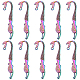 サニークルー 10 個合金ブックマークパーツ  人魚の形  虹色  81.5x22x2mm  穴：2.5mm AJEW-SC0002-28-1