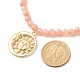 Collier pendentifs soleil et lune avec perles de pierre de soleil naturelles NJEW-JN03805-7