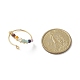 Плетеное кольцо-манжета с чакрой из бисера из натуральных смешанных драгоценных камней RJEW-JR00548-8