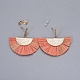 Raffia Tassel Dangle Earrings Studs EJEW-JE03075-2