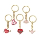 Schlüsselanhänger mit Herz-Emaille-Anhänger zum Valentinstag KEYC-JKC00595-1