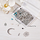 SUNNYCLUE 1 Box DIY 10 Pairs Boho Style Dream Catcher Charms Earrings Making Kit Bohemian Chandelier Charms Crescent Moon Leaf Charm Feather Charms Synthetic Turquoise Beads for Jewelry Making Kits DIY-SC0020-94-7