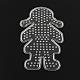 Little Girl ABC Plastic Pegboards used for 5x5mm DIY Fuse Beads DIY-Q009-21-1