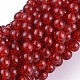 Perles rondes rouge en verre craquelé brins X-CCG-Q001-8mm-13-1