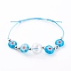 Bracelets réglables en perles de verre millefiori faits à la main BJEW-JB06074-04-1