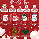 Olycraft 14 шт. 11 стильные рождественские тематические пищевые экологически чистые силиконовые бусины SIL-OC0001-13-2
