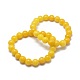 Pulseras elásticas de cuentas de jade amarillo natural&nbsp;BJEW-K212-C-038-1