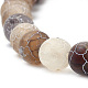 Chapelets de perle en agate naturelle patinée G-S259-05G-8mm-3