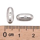 Perles coulissantes de lettre pour la fabrication de bracelet de montre ALRI-O012-I-NR-3